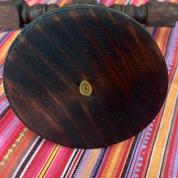 Vintage Spanish Carved Wood Church Candelabra - Picture 5 of 6